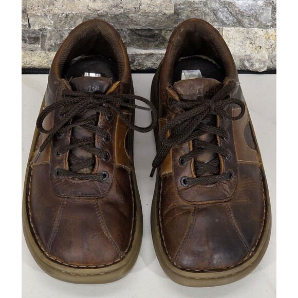 Vintage 90s Y2K Skechers Men\'s 8 Brown Leather Bicycle Toe Casual Oxfords Grunge main image 4